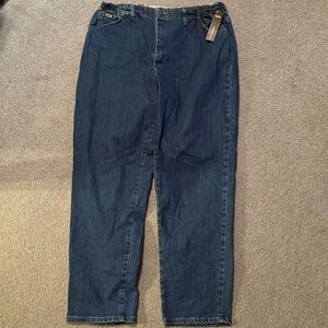 Vintage Deadstock Lee Side Elastic Relaxed Fit Mid Rise Tapered Leg Jeans